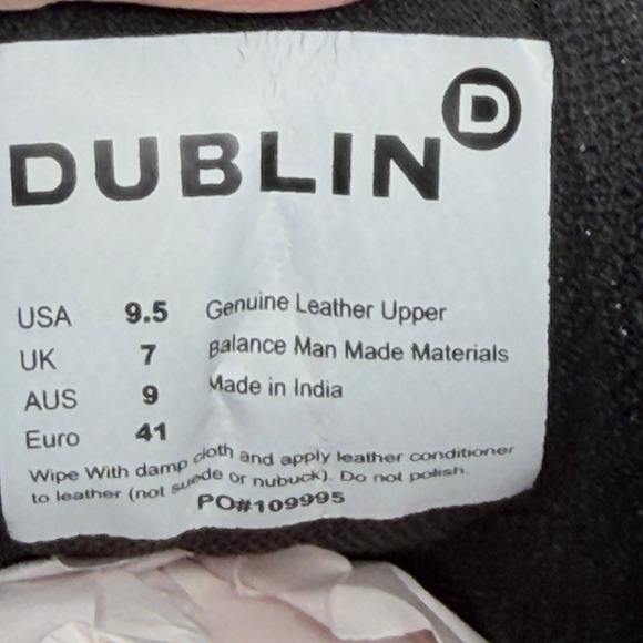 Dublin Tilly  Boots Womens 9.5 Black Leather Lace Up Side Zip Combat Waterproof - Picture 8 of 10